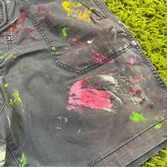 Dis tressed Ink Stained Shorts - Picture 3 of 12